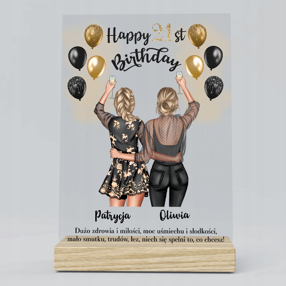 

na szkle akrylowym dla przyjaciółki