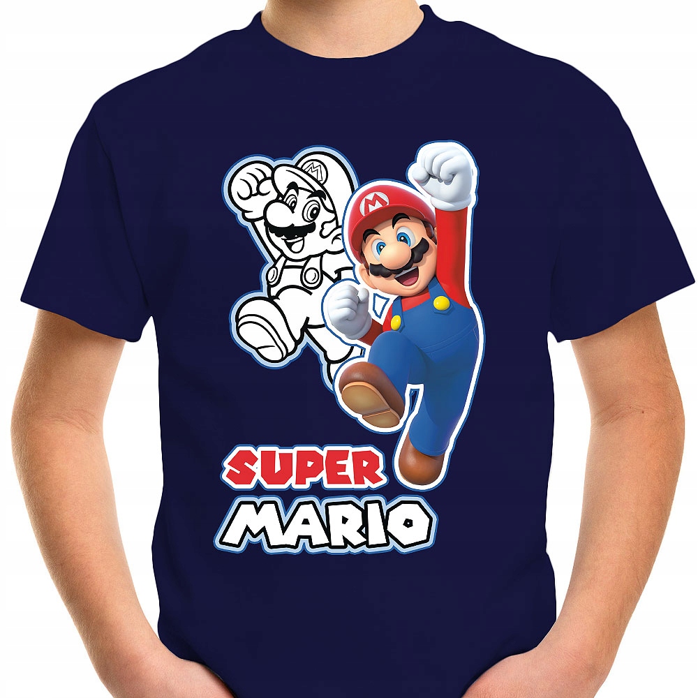 T-SHIRT KOSZULKA DLA DZIECKA SUPER MARIO BROS 128 SUPER JAKOŚĆ