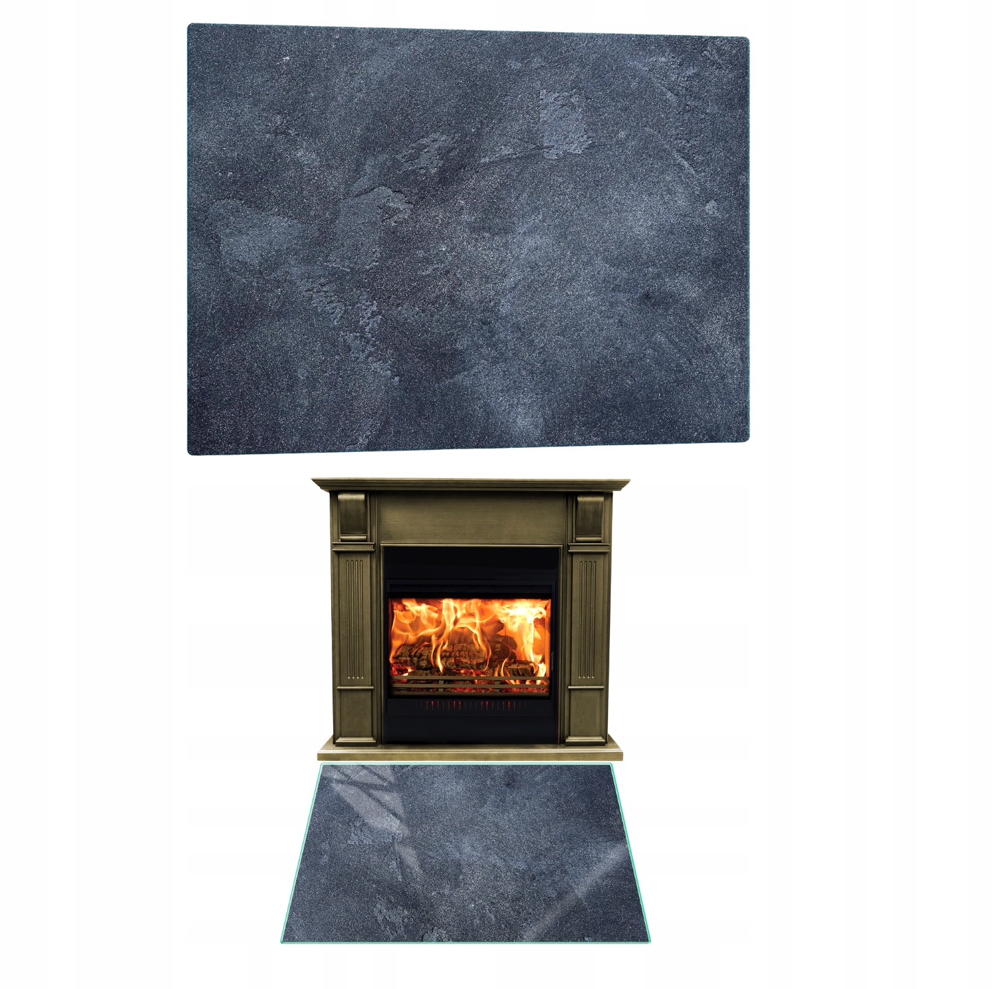 Sklo Pod Krb Tvrzené Sklo Podložka Rozměr 60x52cm Grafika Kámen