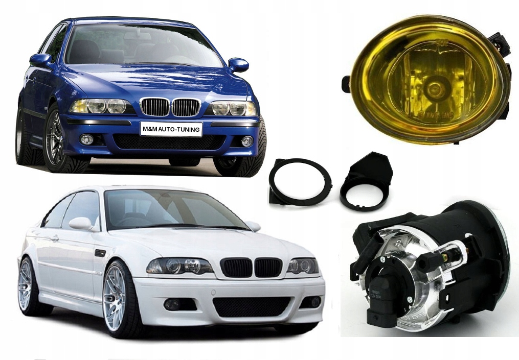HALOGENY ŻÓŁTE KPL BMW E46 E39 M-PAKIET / M3 / M5