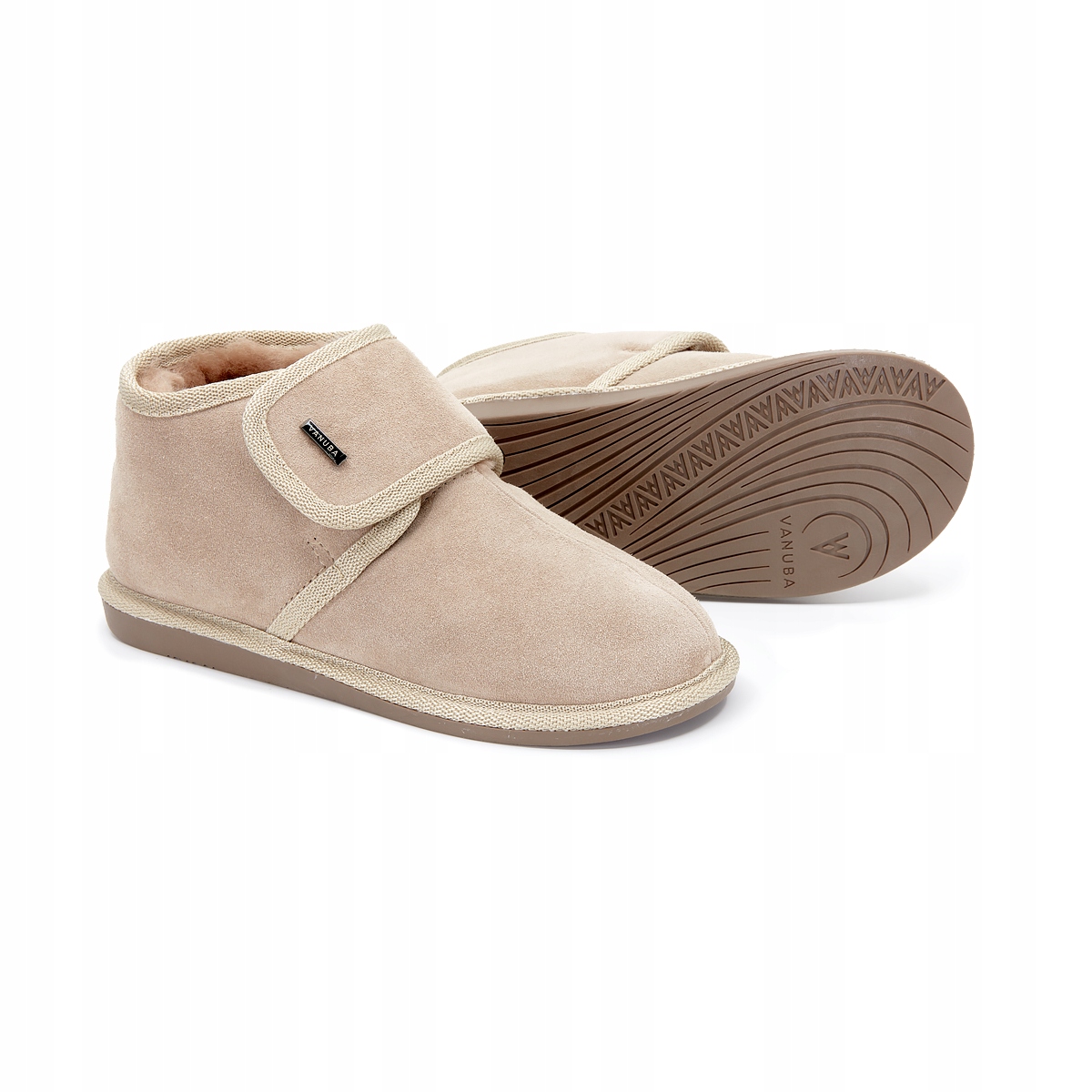 Dámské Pantofle Highlander, vlněné pantofle, teplé Béžové, vel 41