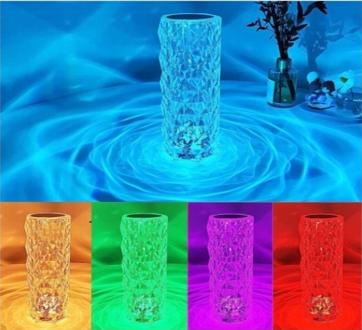 LAMPKA NOCNA KRYSZTAŁ LED DOTYKOWA BEZPRZEWODOWA RGB EAN (GTIN) 8009681957544