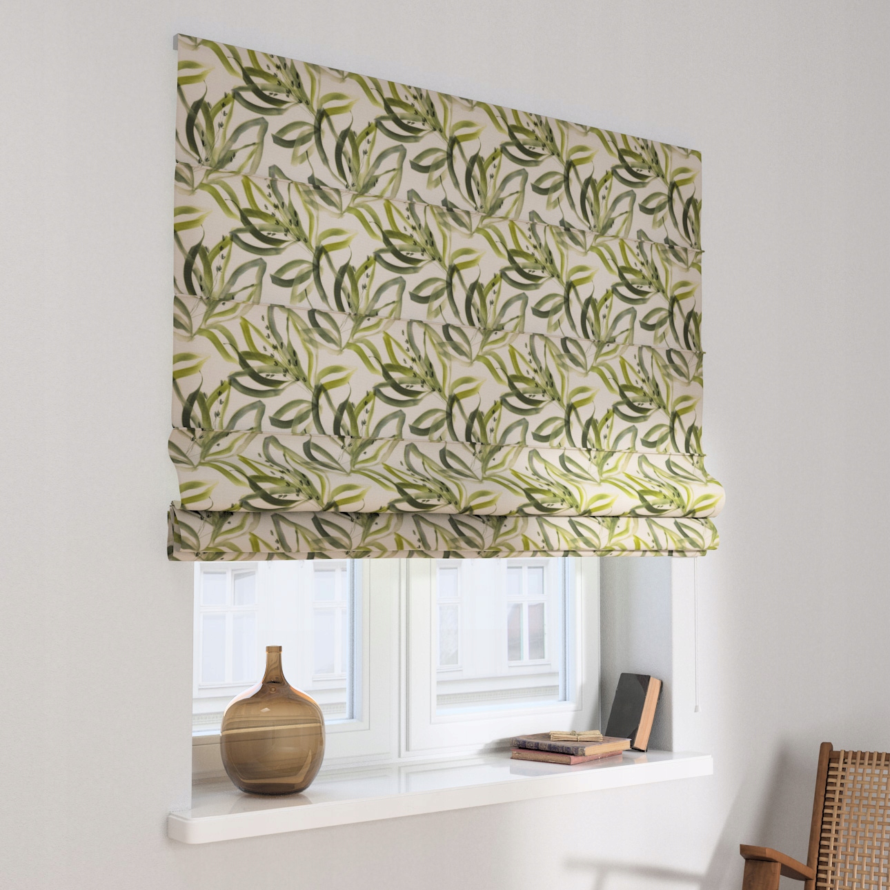 Hotová rímska roleta Capri 80x160 cm zelená
