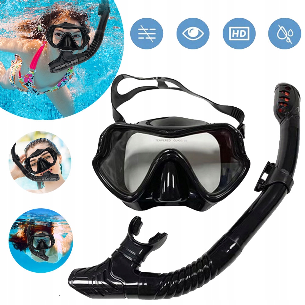 Zestaw Maska I Fajka Do Nurkowania Okulary I Rurka Do Snorkelingu Widok