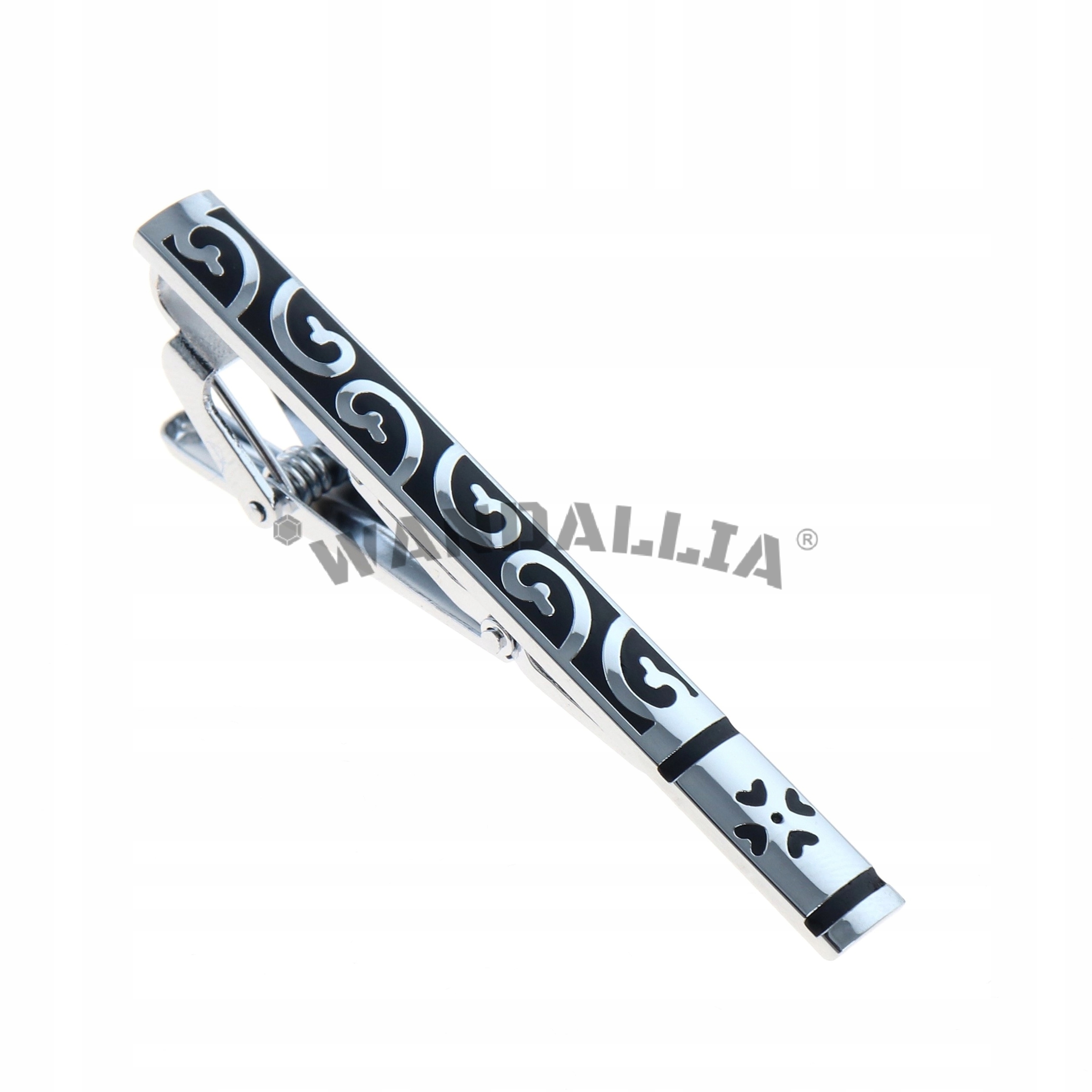 WANDALLIA Spinka do Krawata SP-KR-196 Ślubna Srebrna dł.6cm Marka Wandallia
