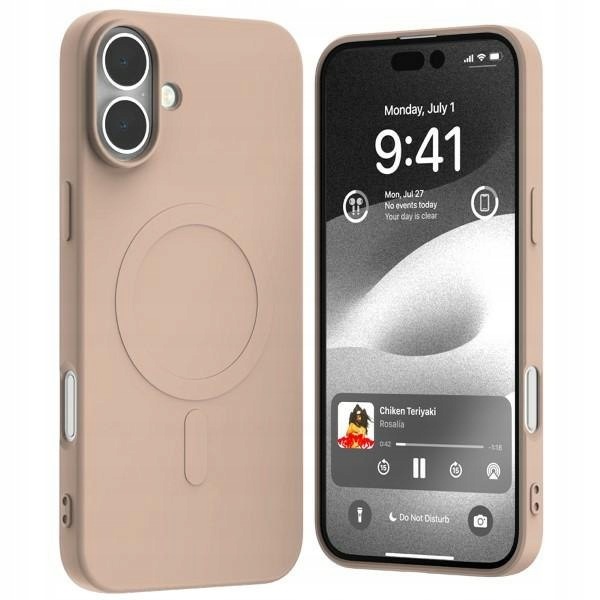 Mercury MagSafe Semi-Silicone iPhone 16Plus 6,7" różowo-piaskowy /pink