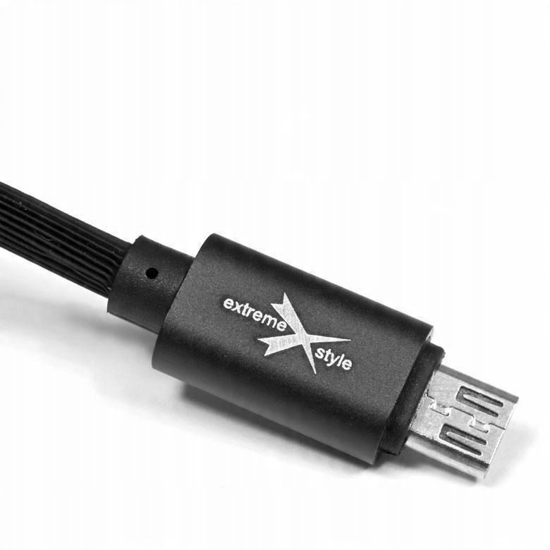 

Kabel silikonowy micro Usb do telefonu 1.5 m czarn