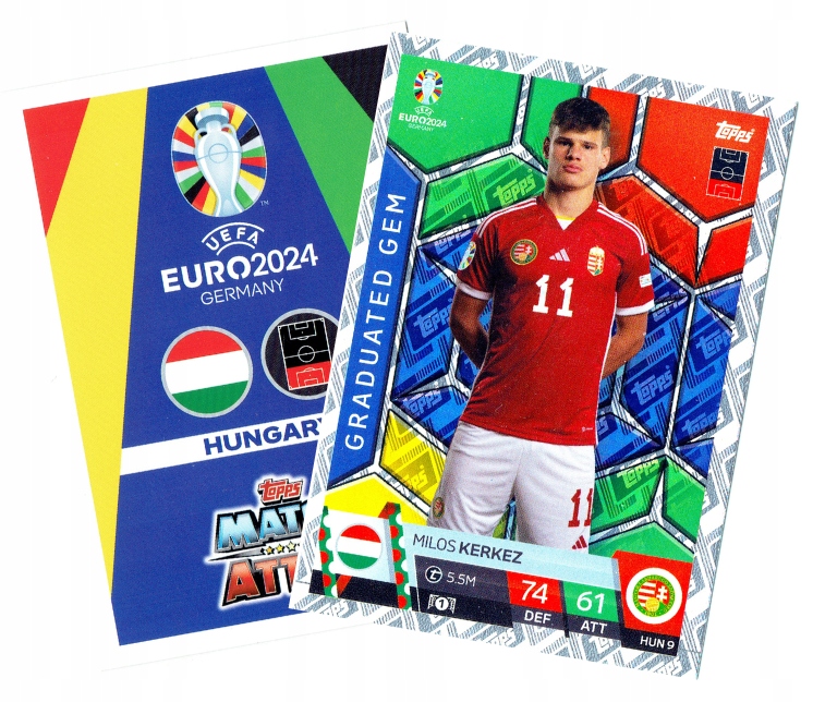 Topps Match Attax Euro 2024 Graduated Gem HUN9 Kerkez