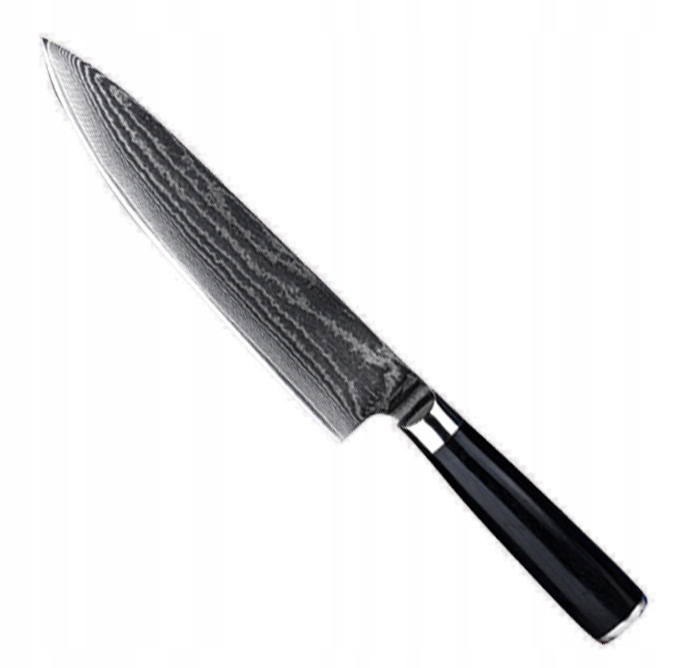 

Nóż Szefa Kuchni Stal Damasceńska Ostry 19,5cm XL