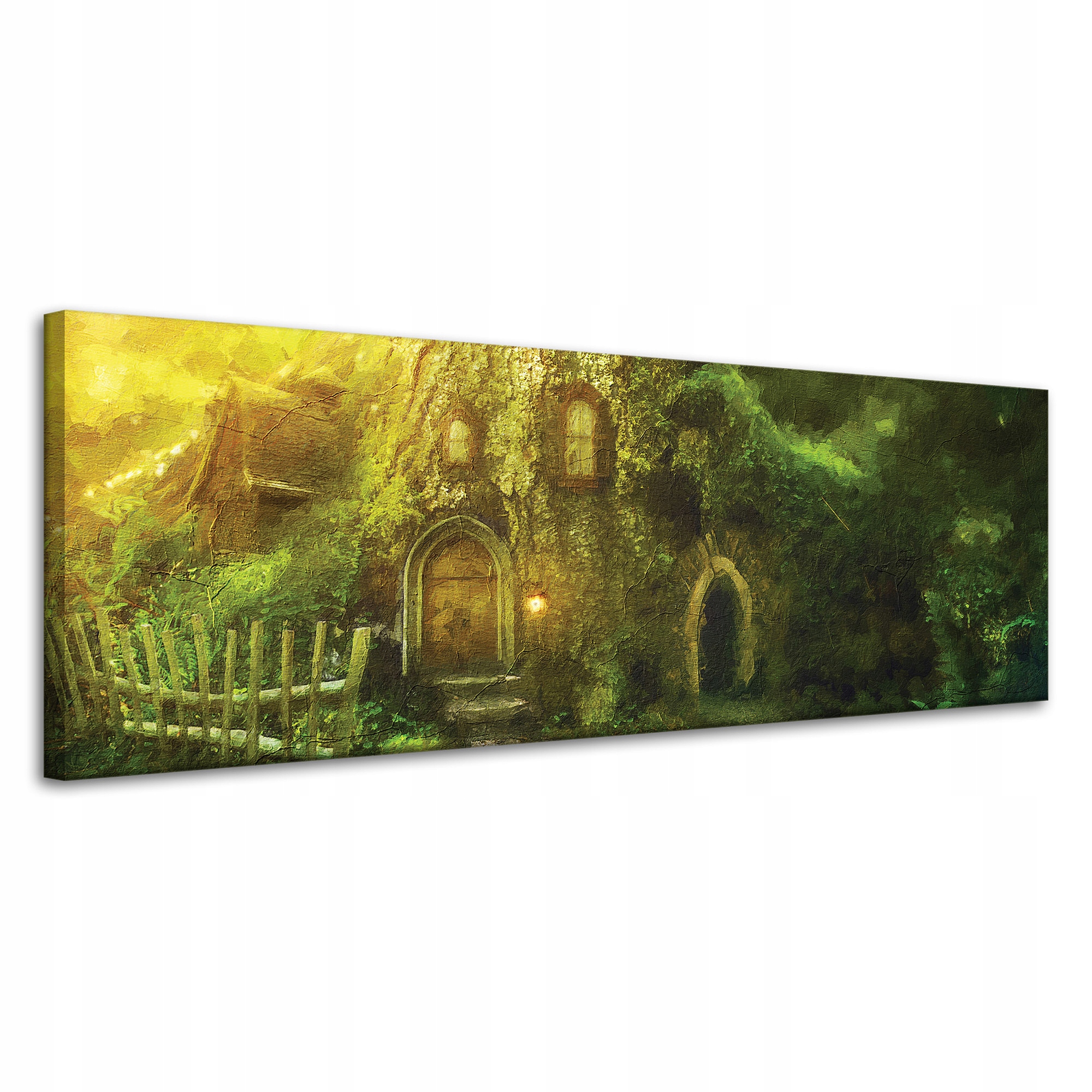 Obraz na plátně Dům ve stromě Olejové umění 120x40 cm Ideální jako dárek