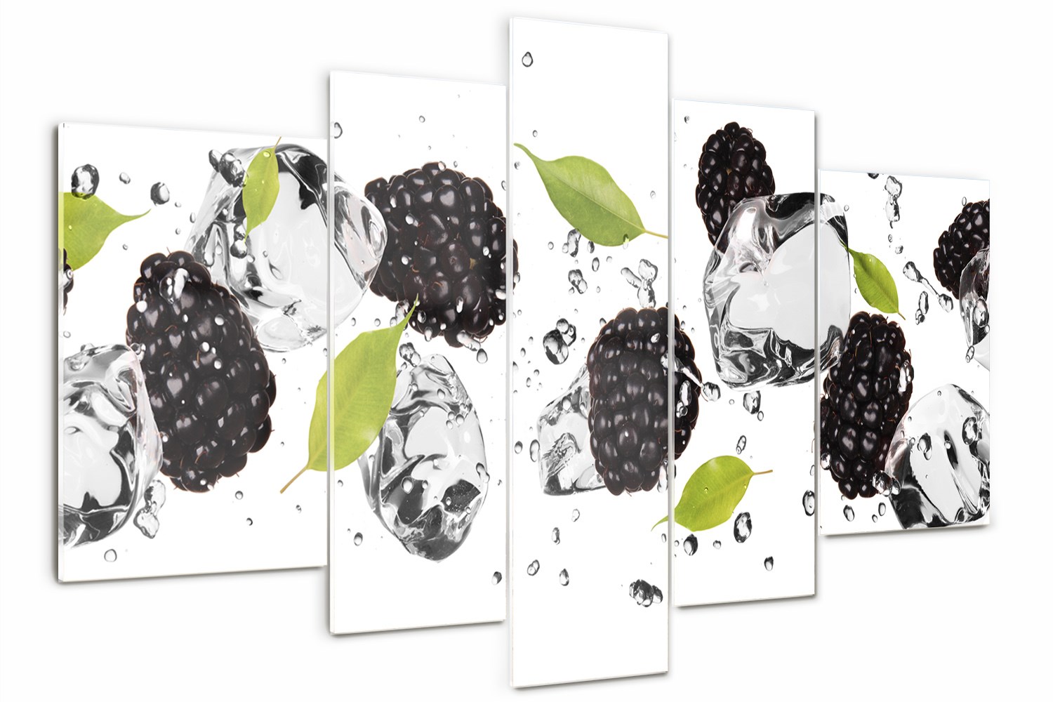 

Obraz szklany tryptyk na ścianę Czereśnie i woda