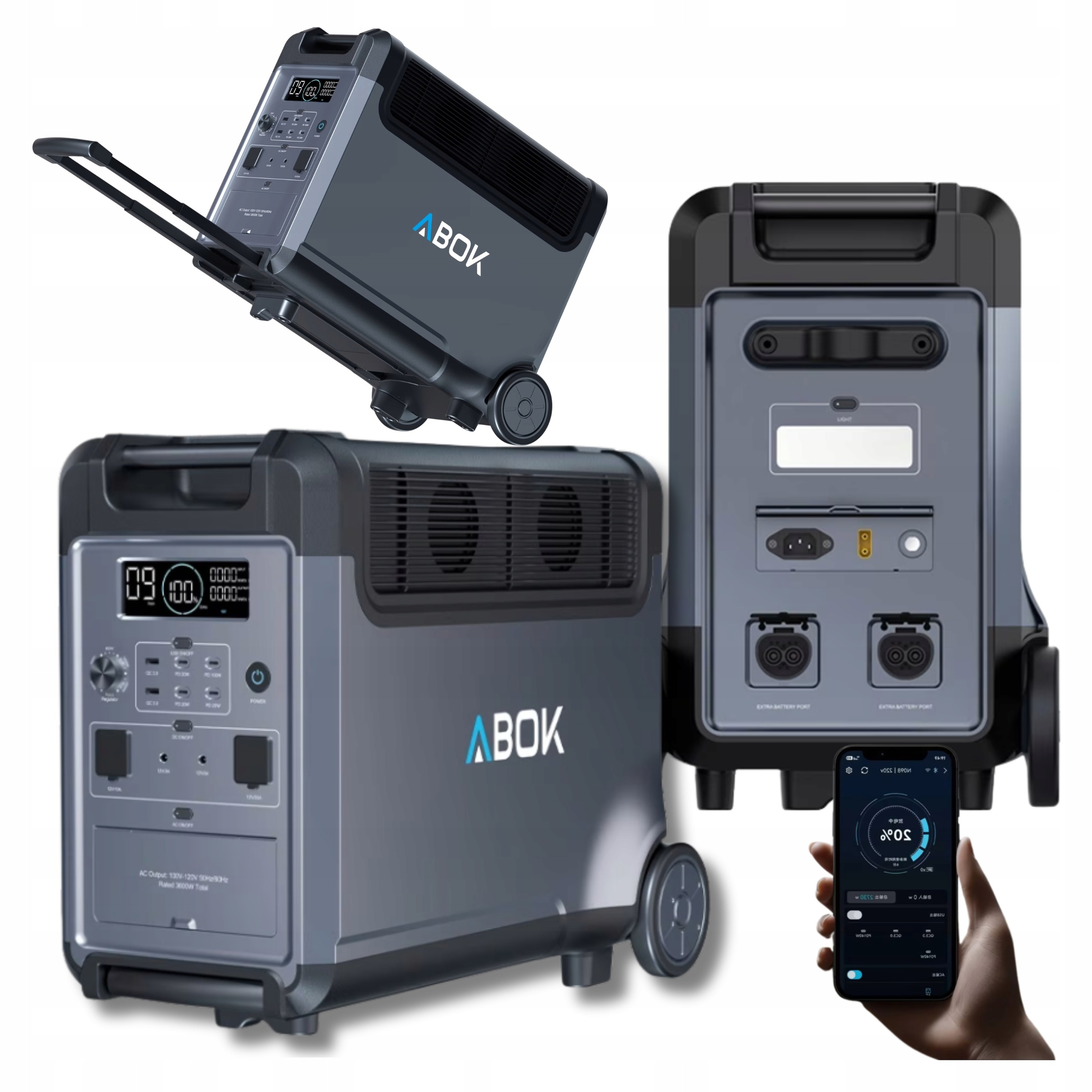 Napájecí stanice proudu Abok Ark 3600 3600W 3840Wh Ups Čistá sinusoida Bt