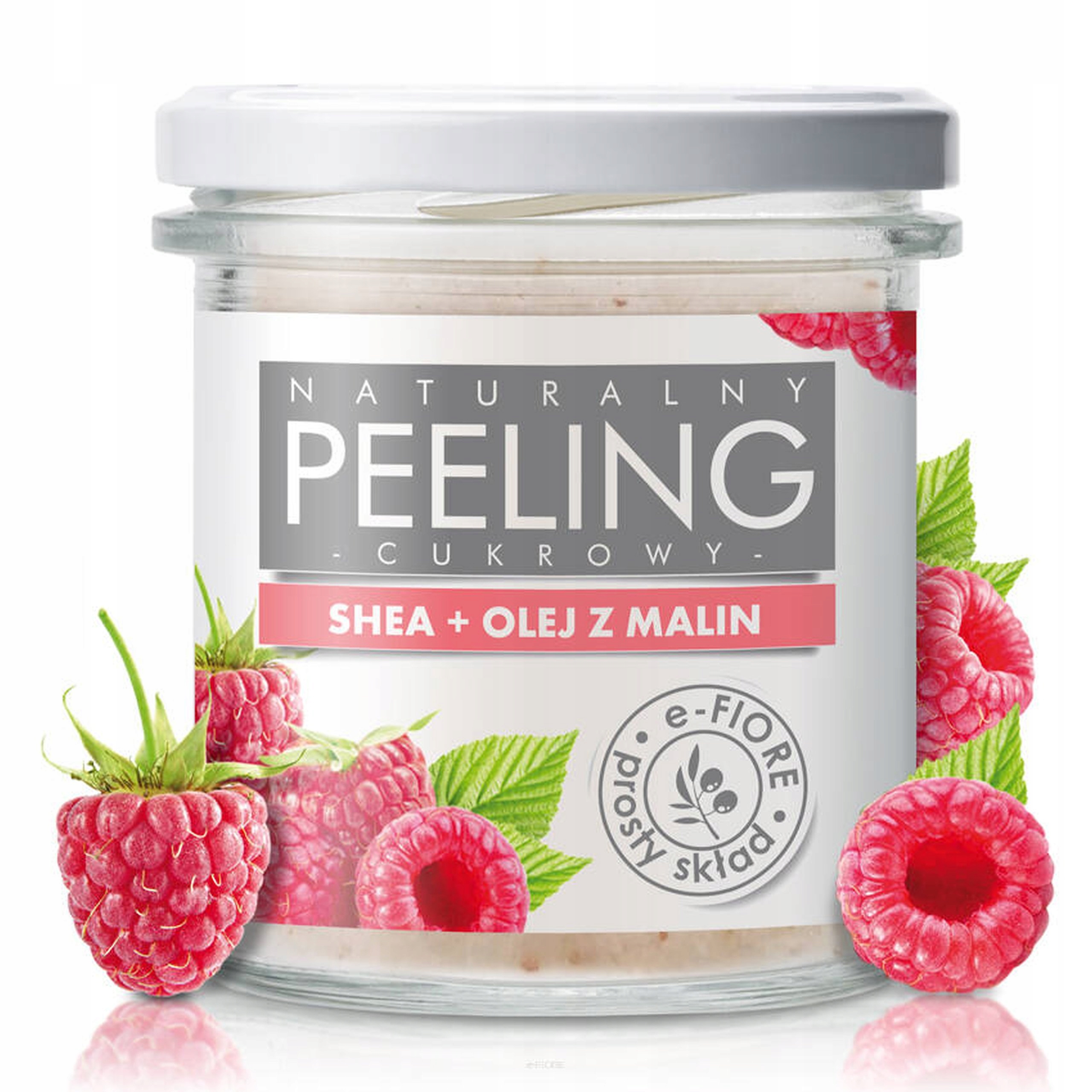 

peeling cukrowy malinowy olej z malin 300g E-Fiore