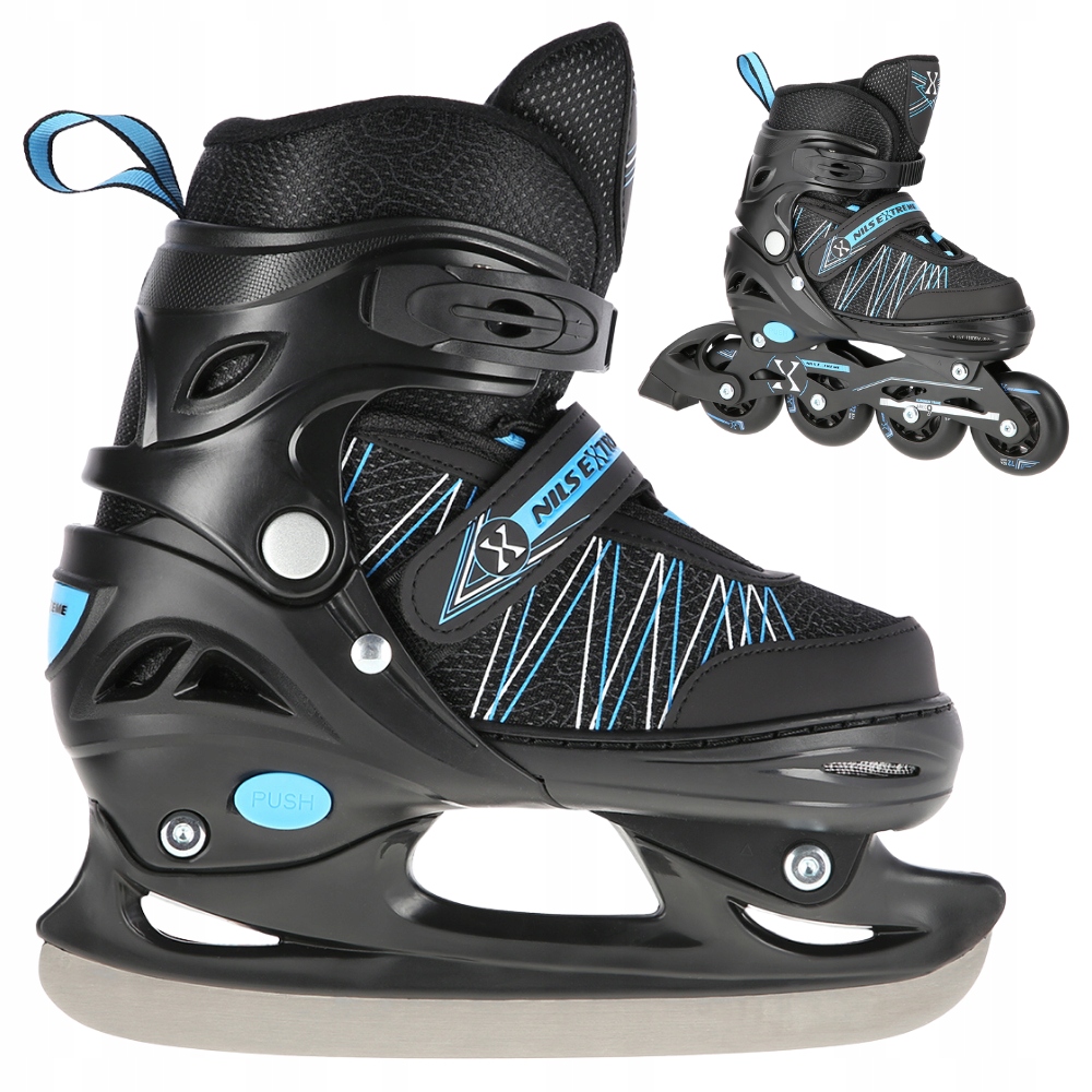 2v1 Hokejové Brusle Kolečkové brusle Regulovatelné Rekreační dvouplošné pro dítě Nils