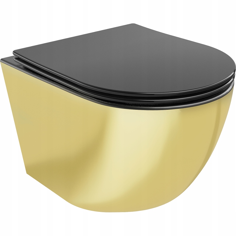 Mexen Lena Wc mísa Rimless s deskou slim Černá mat