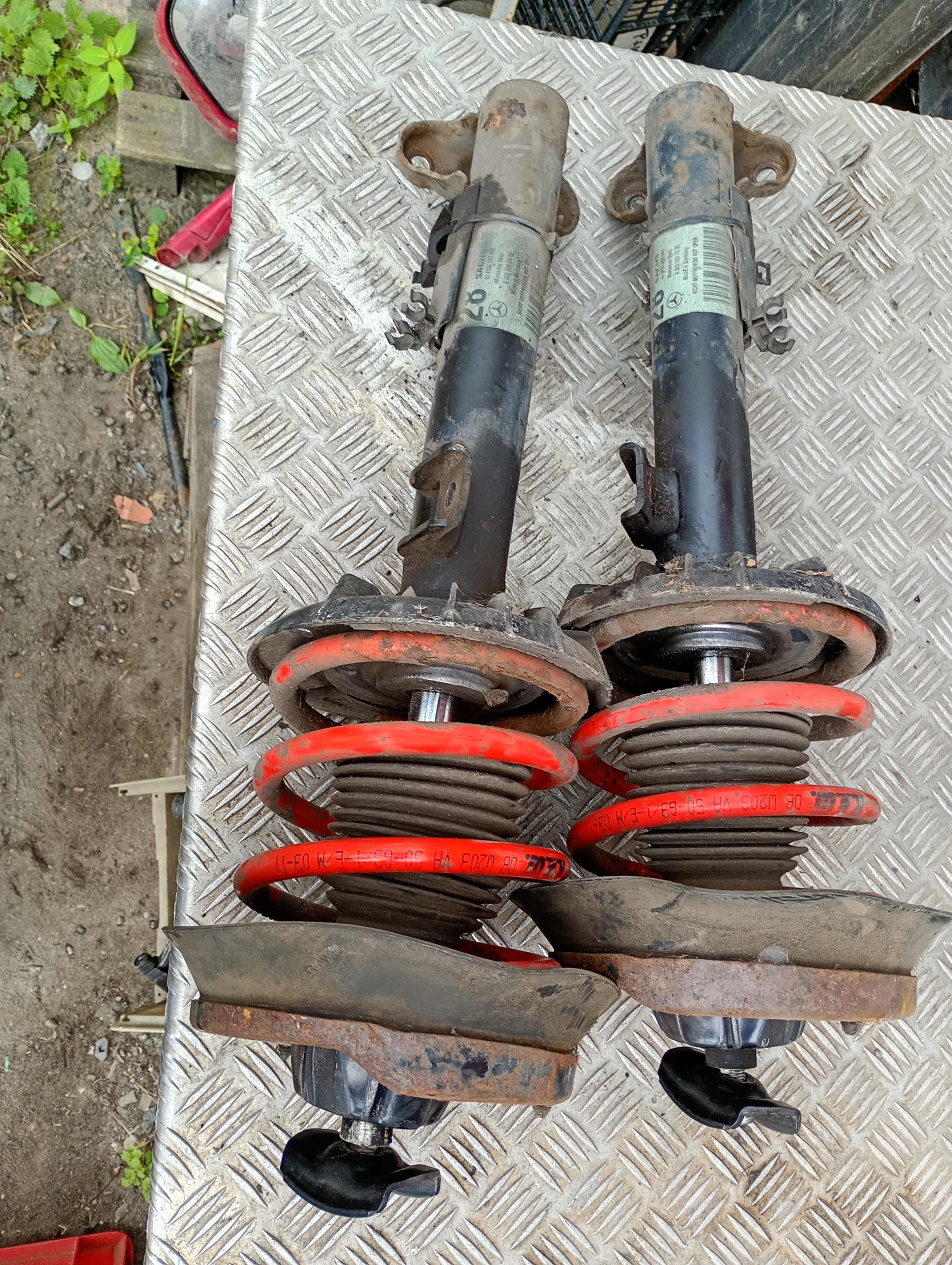 MERCEDES W203 AMG shock absorbers front rear part springs TUNING OE