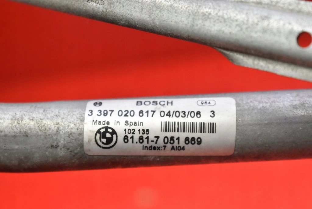 mécanisme moteur lave glaces avant EU 7051669 BMW X3 E83 03-06