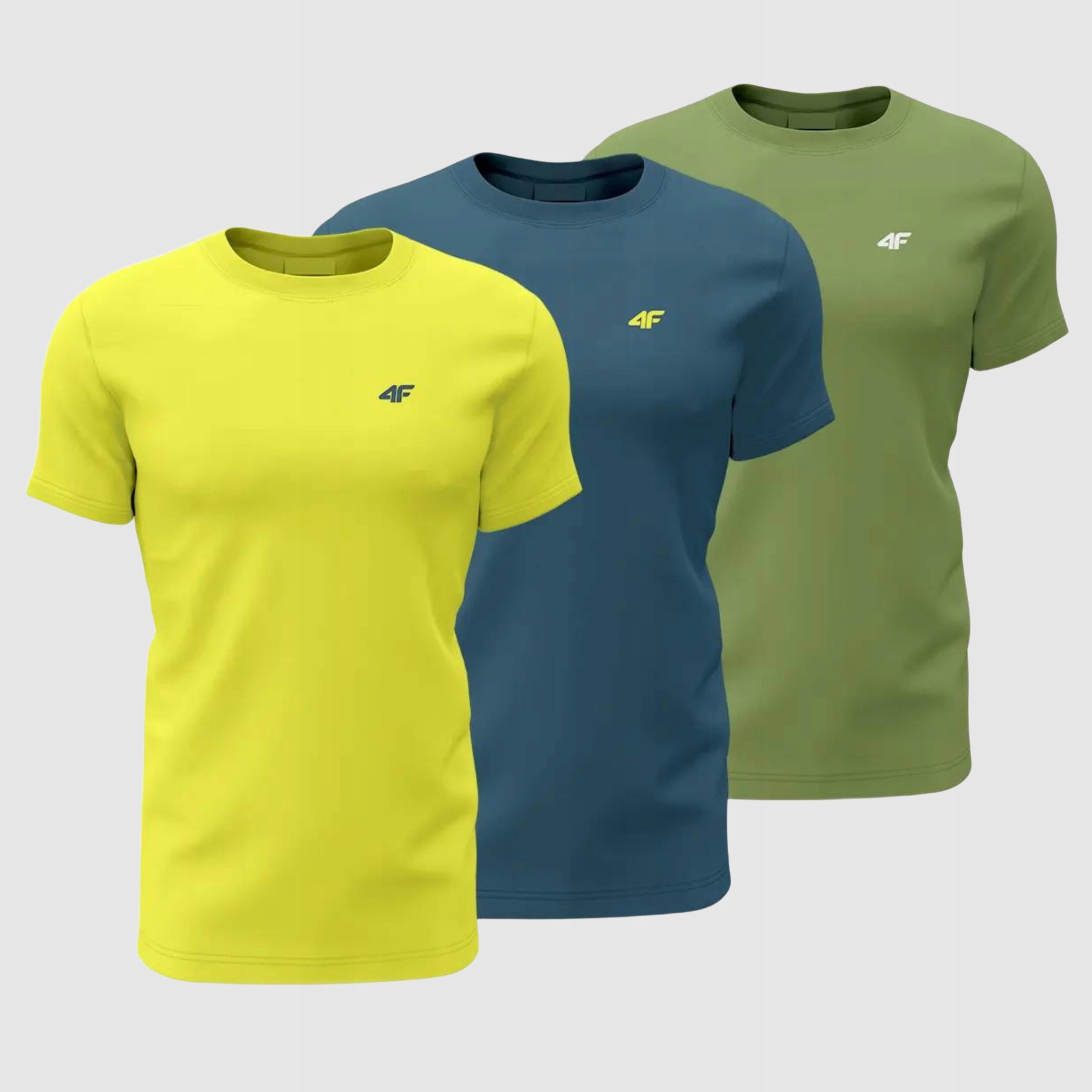 Tričko 4F Pánské Tričko Sportovní Sada Bavlněná Sada 3PAK Limit 5XL
