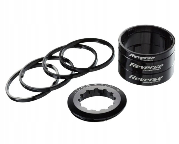 Podkładki do redukcji Reverse Singlespeed czarne 3/32" Shimano
