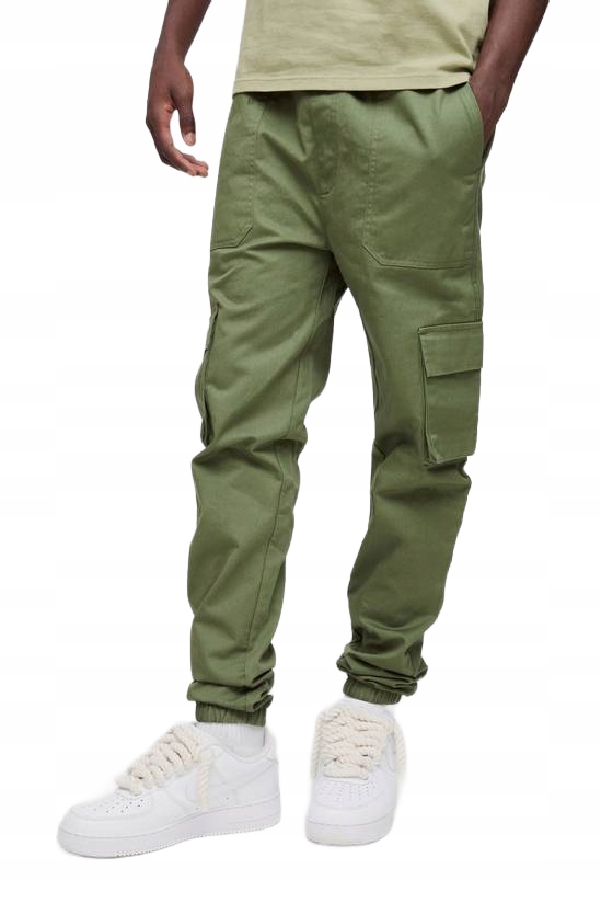 Boohooman Zelené Ležérní Kapsáče S Kapsami S3A