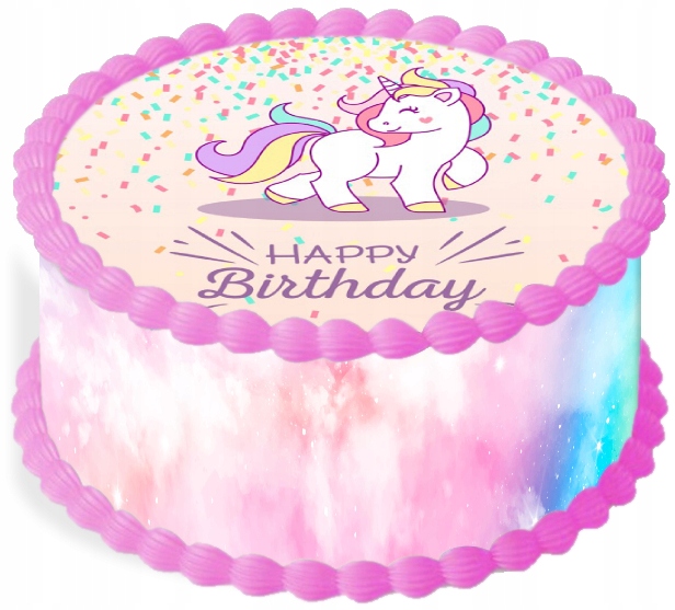 Levně oplatek na dort 29 cm Jednorožec Unicorn Narozeniny