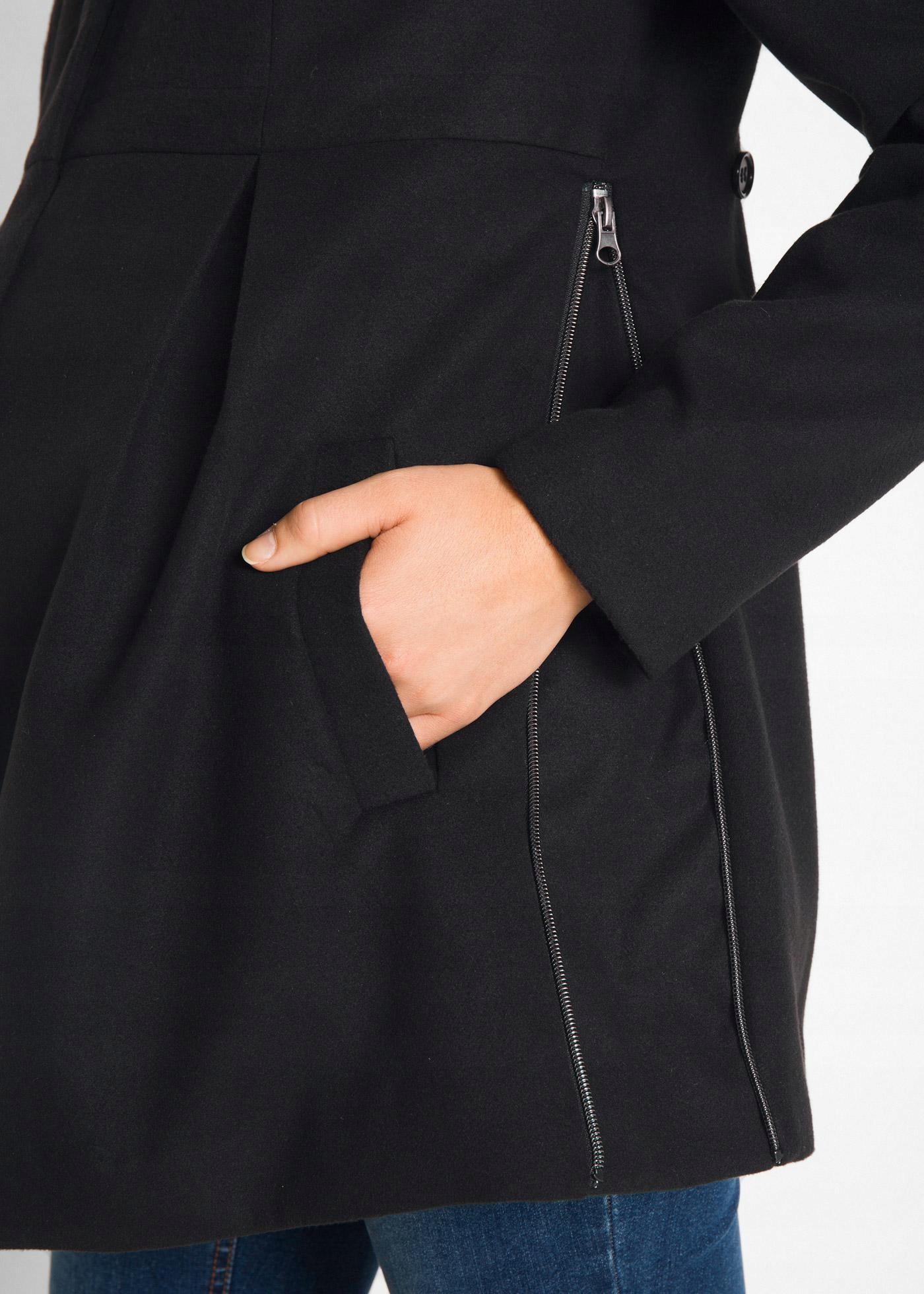 PŁASZCZ CIĄŻOWY Z KAPTUREM BONPRIX 36 Rozmiar 36