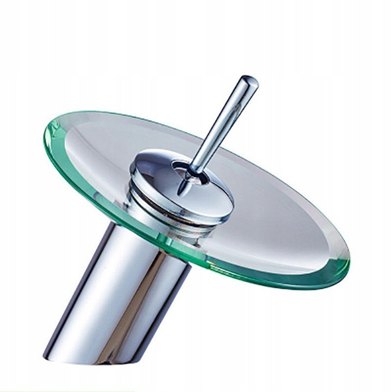 Nowoczesna bateria umywalkowa z efektem wodospadu