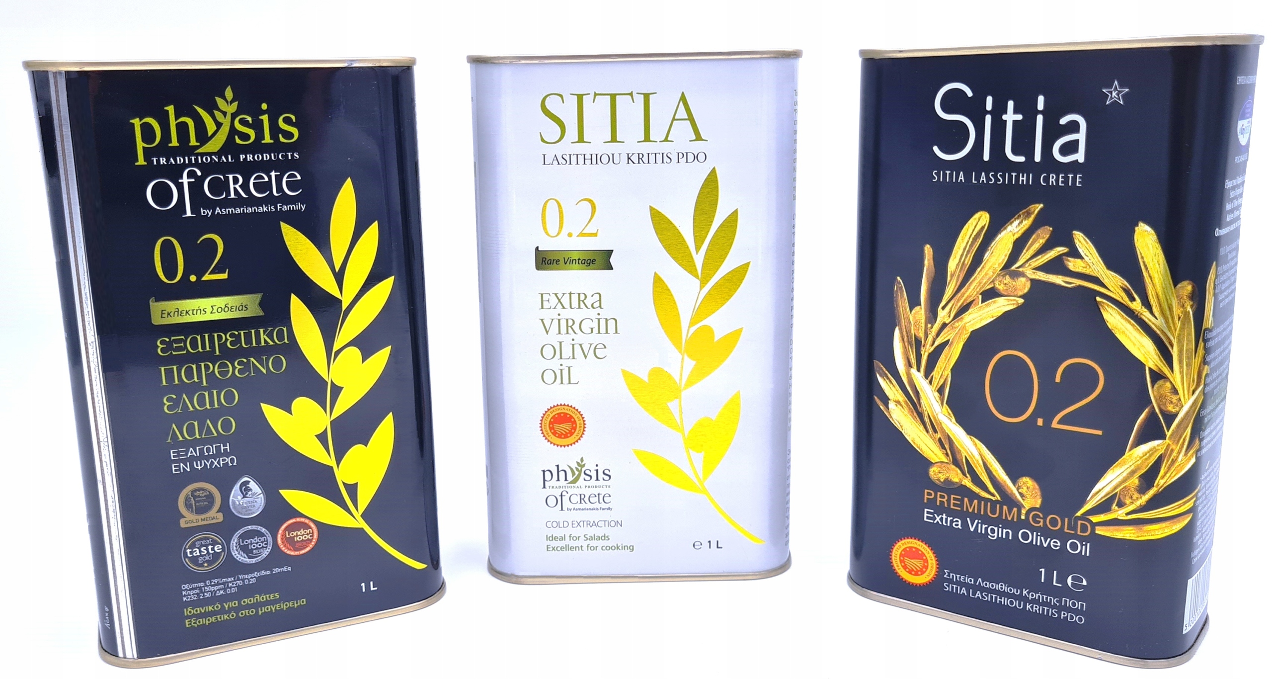 Levně Řecký extra panenský olivový olej Premium Sada olejů Z Řecka 3 x 1L