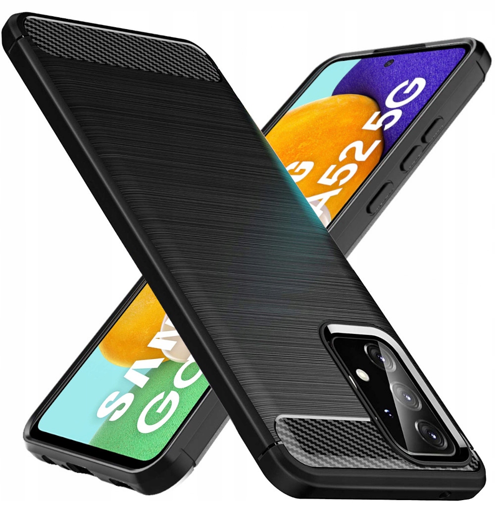 

Etui Karbon do Samsung Galaxy A52S 5G A52 +szkło