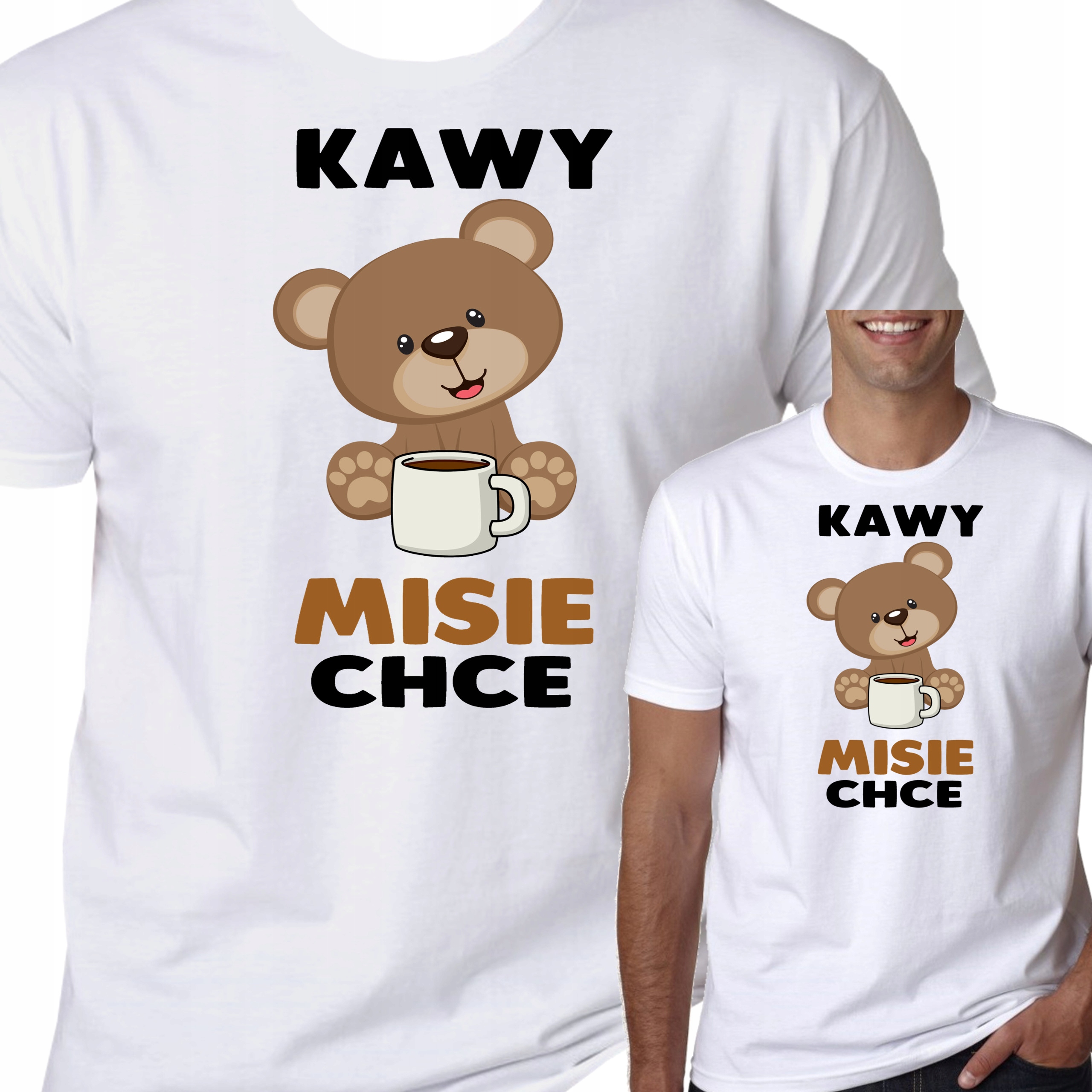 

T-Shirt Koszulka Kawy Misie Chcę Śmieszne M 1023