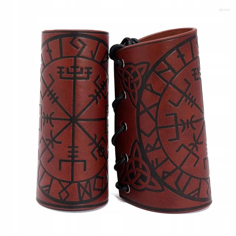Vikingské Kožené Karvaše Hnědé Larpové