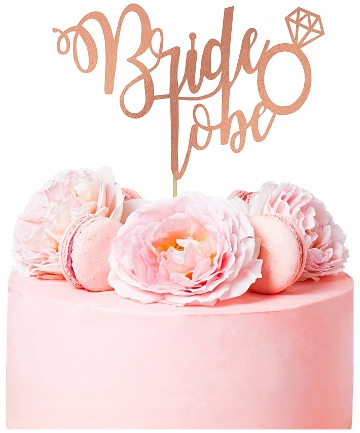 

Dekoracja Na Tort Bride To Be Rose Gold Panieński