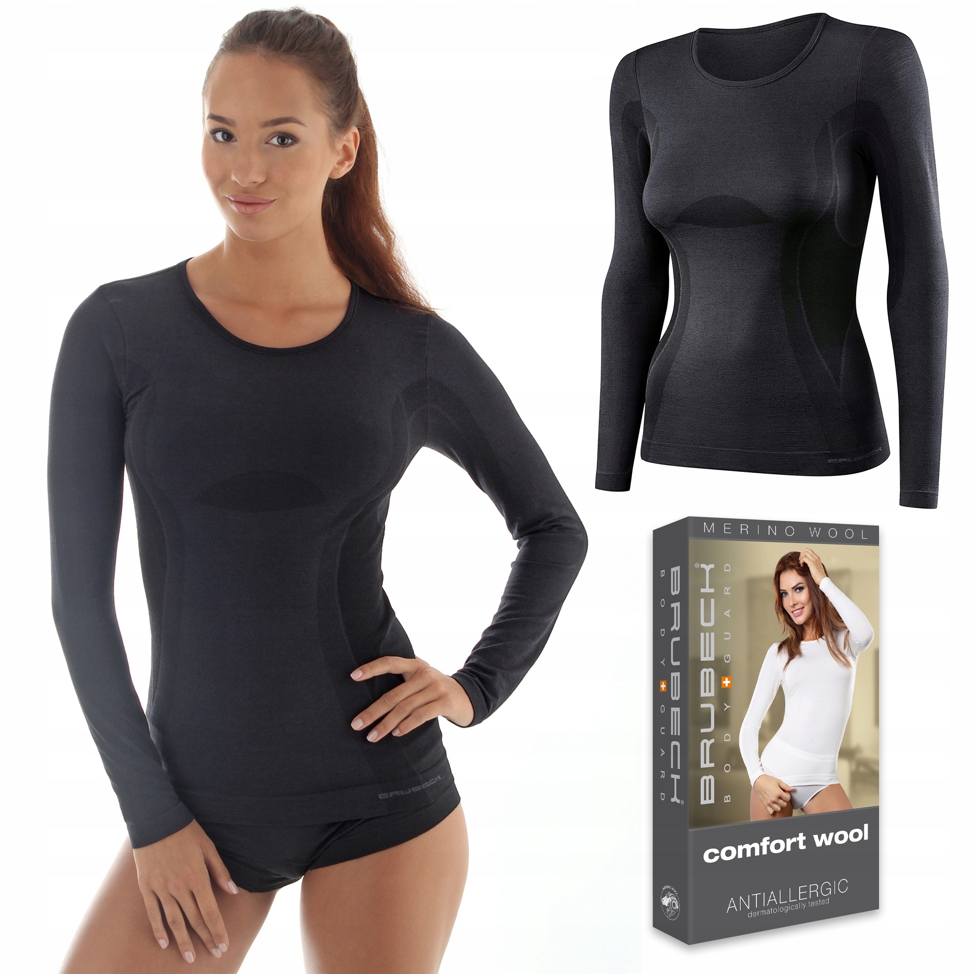 Tričko Vlněné termo tričko Brubeck LS11610 L