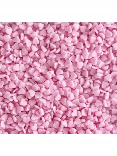 Levně udanewypieki Cukrový Posyp Srdce Srdíčka růžové micro 20g