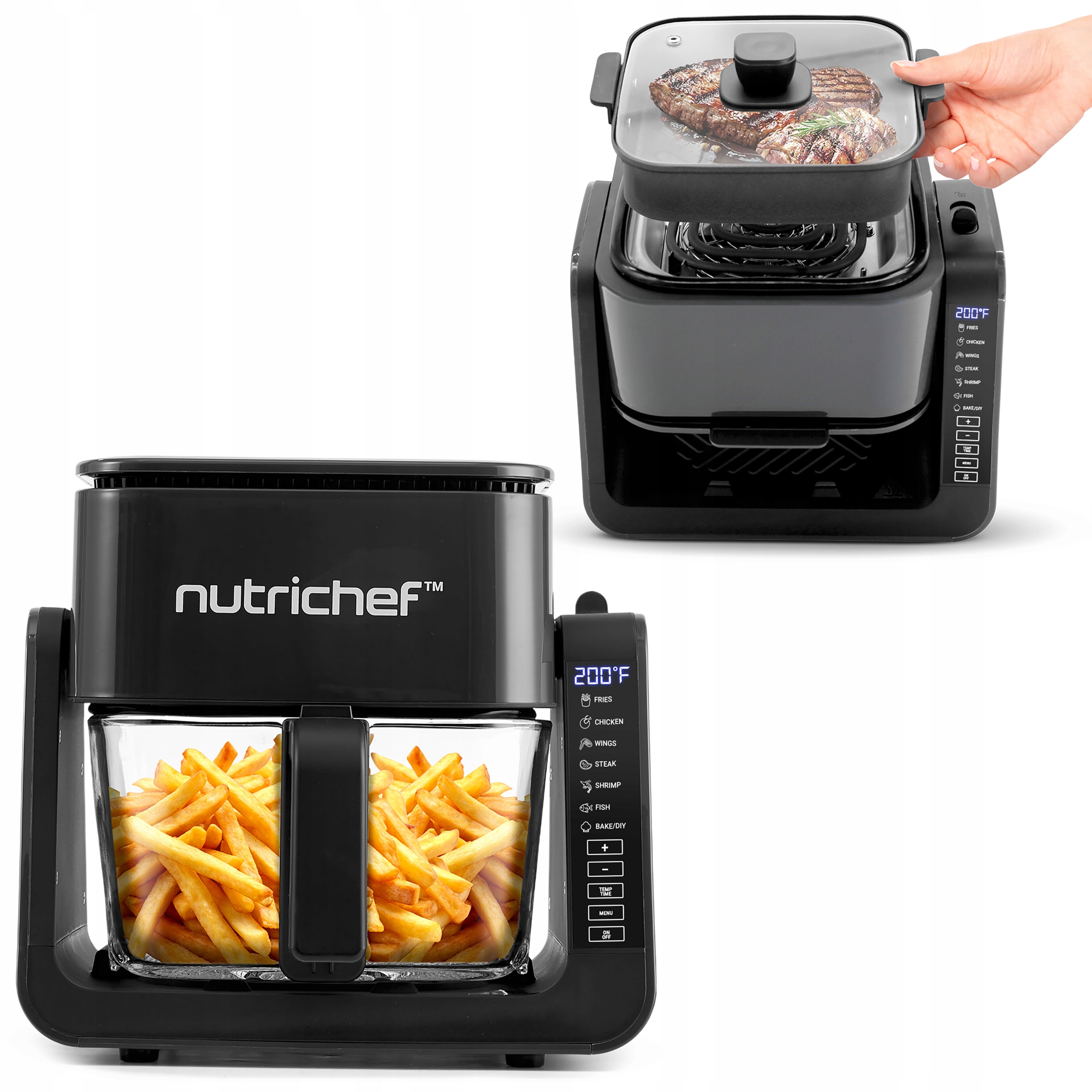 Frytkownica Beztłuszczowa Air Fryer Dodatkowa Funkcja Grill 7 Programów