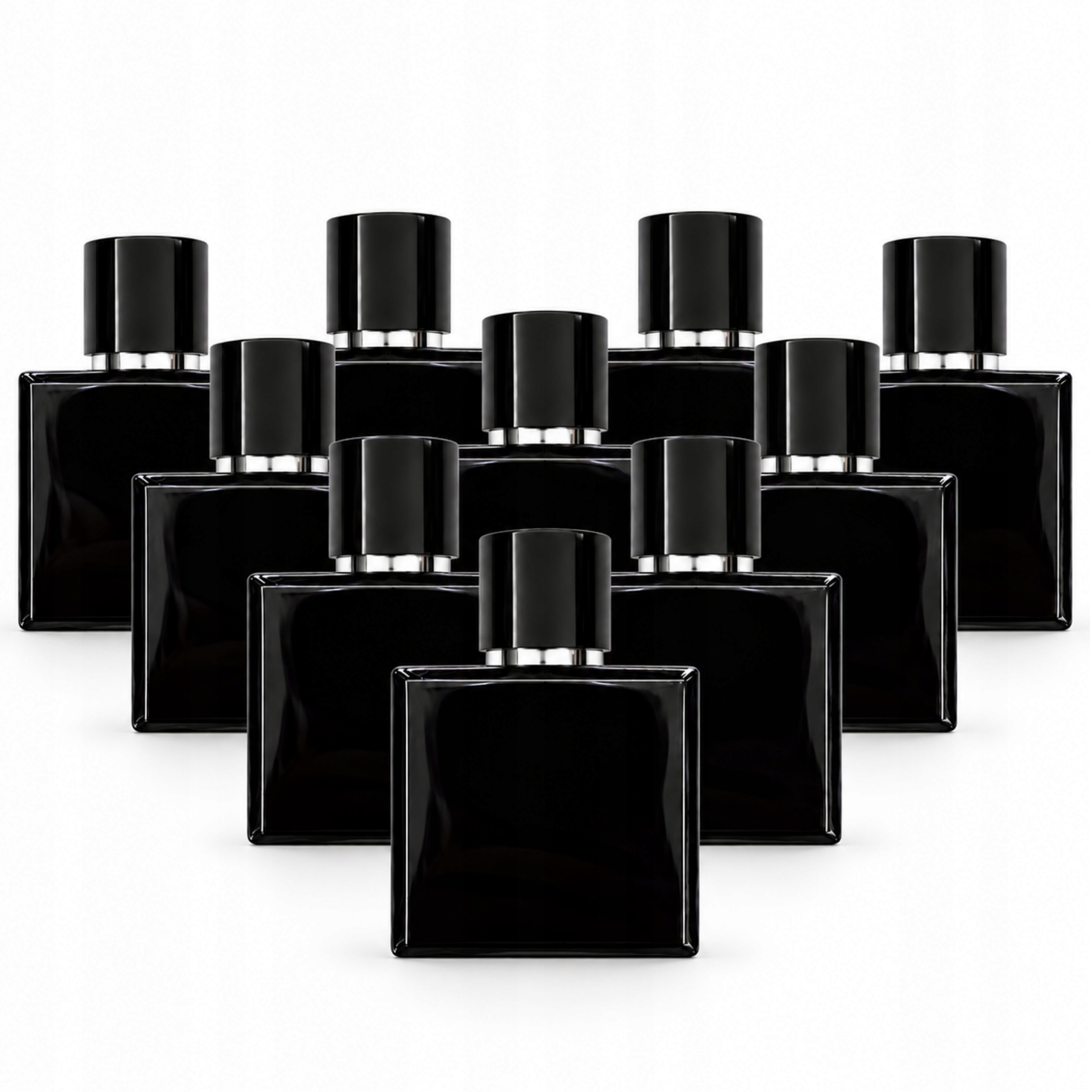 Butelka Szklana Do Perfum Flakon Gwint Zakręcany Alba Black 10x50ml