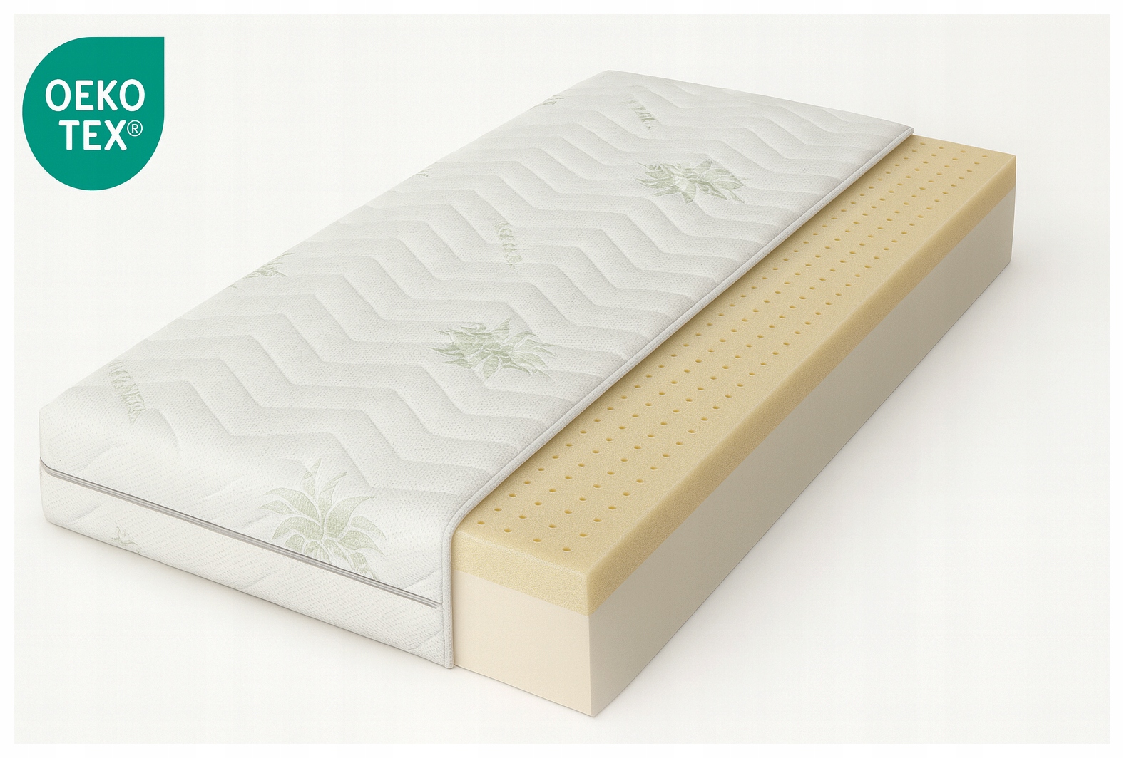 Matrace 90x200 Zelená Pěna H2 H3 Aloe Vera