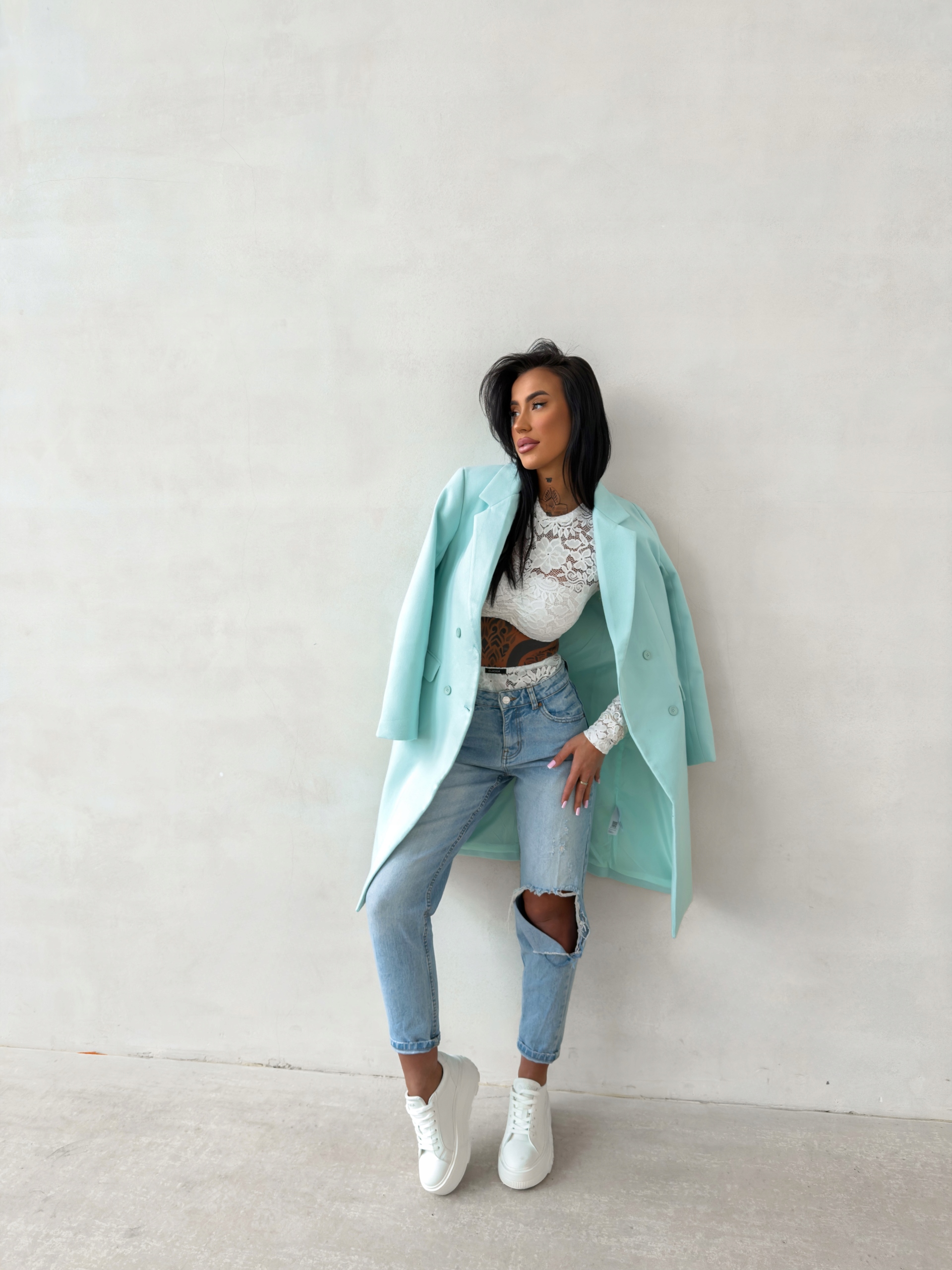 Dámský Kabát Fonaj Olavoga Mátový