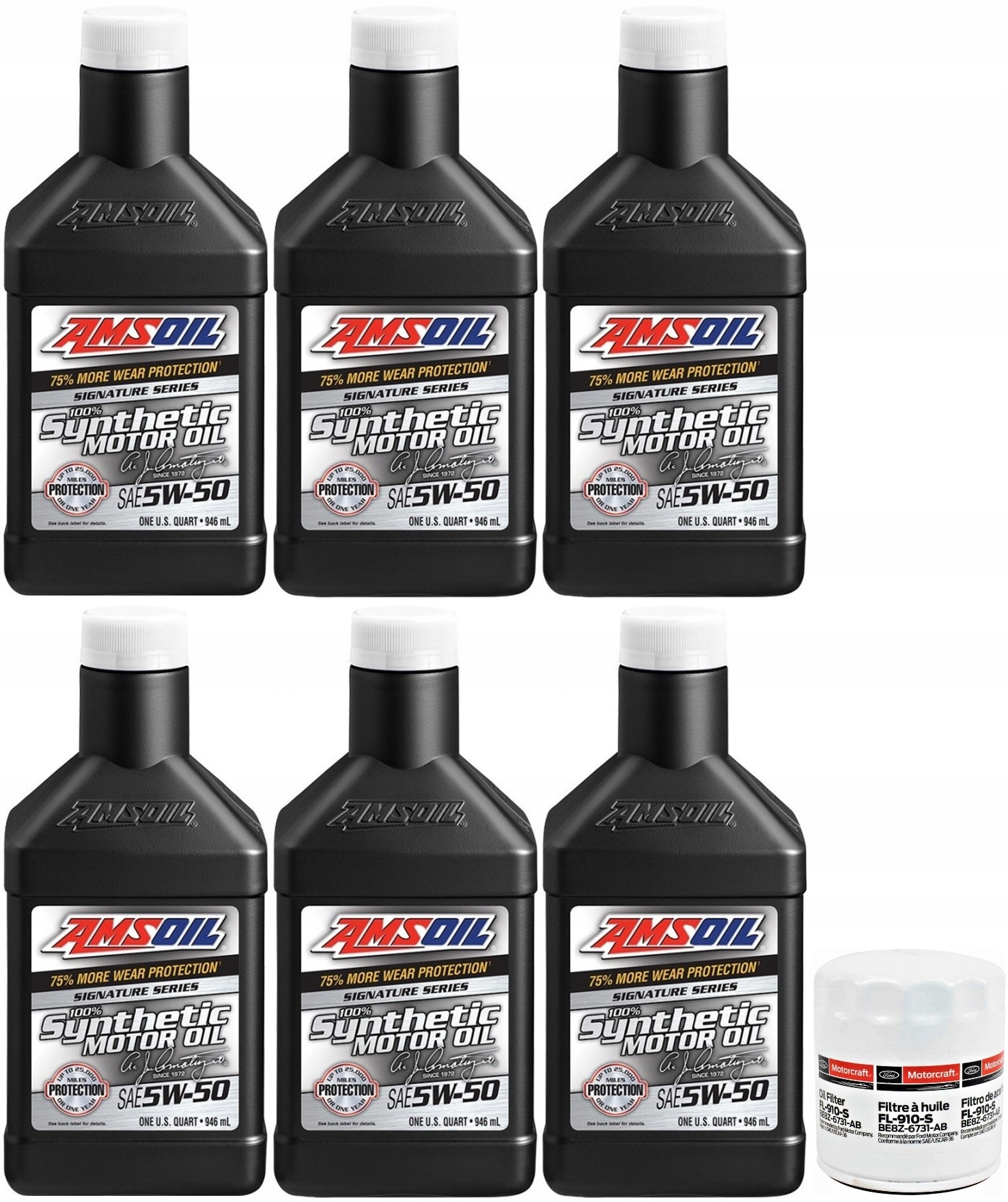 AMSOIL 5W50 5,7L + FILTRY MUSTANG 2,3 2021-