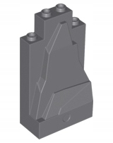 

Lego Skała Kamień Panel Ciemny Szary 2x4x6 47847
