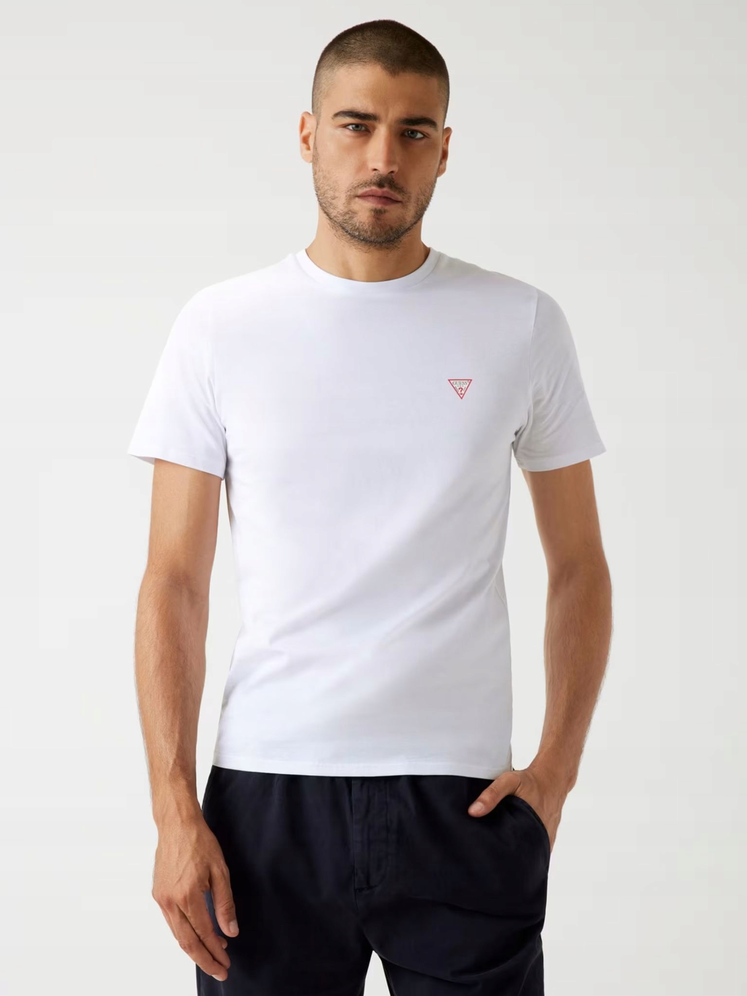 T-shirt męski Guess M2YI24 J1314 biały XL