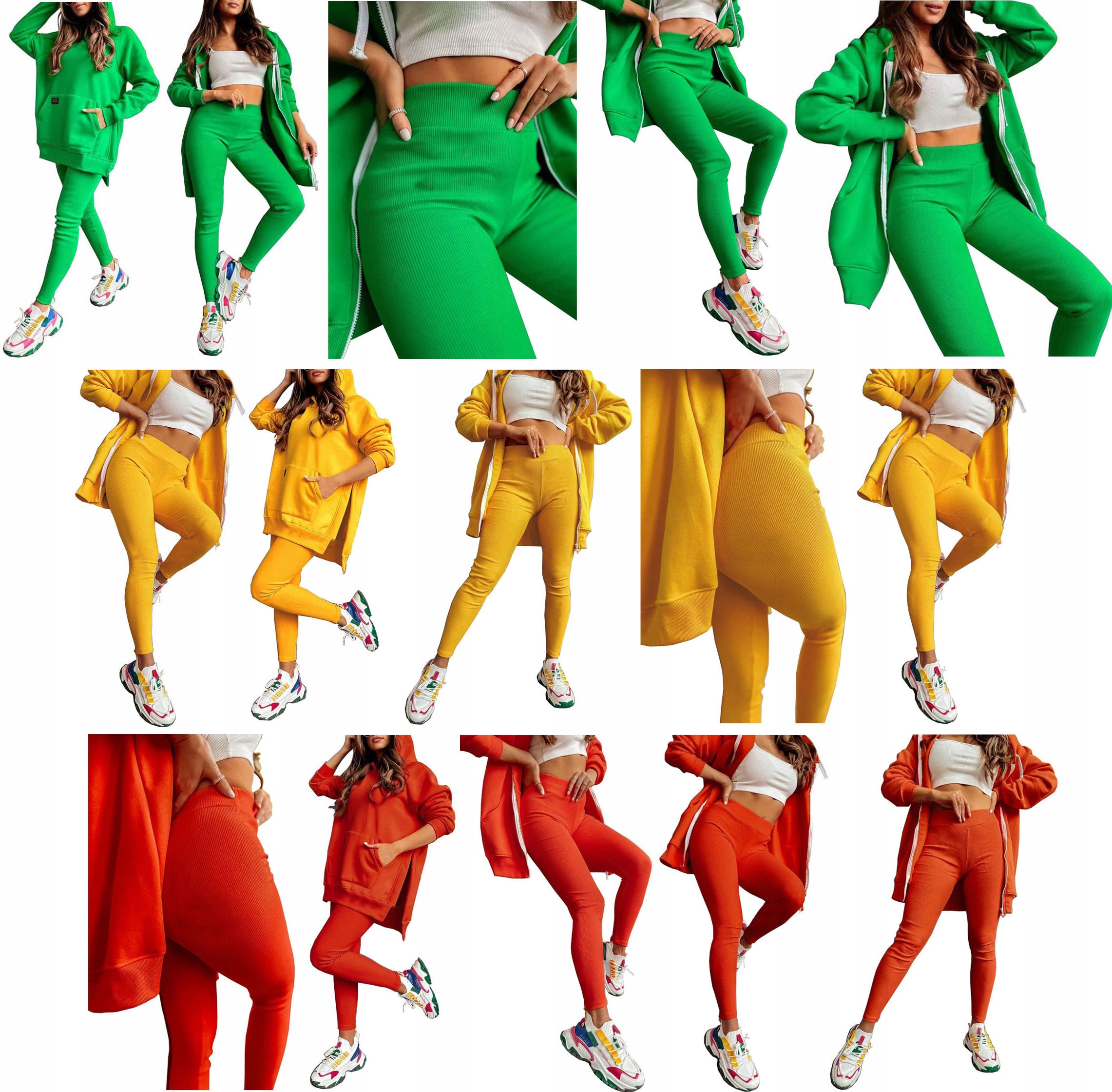 LEGGINSY PRĄŻKOWANE GETRY W PRĄŻKI SPODNIE RURKI S Marka bez marki