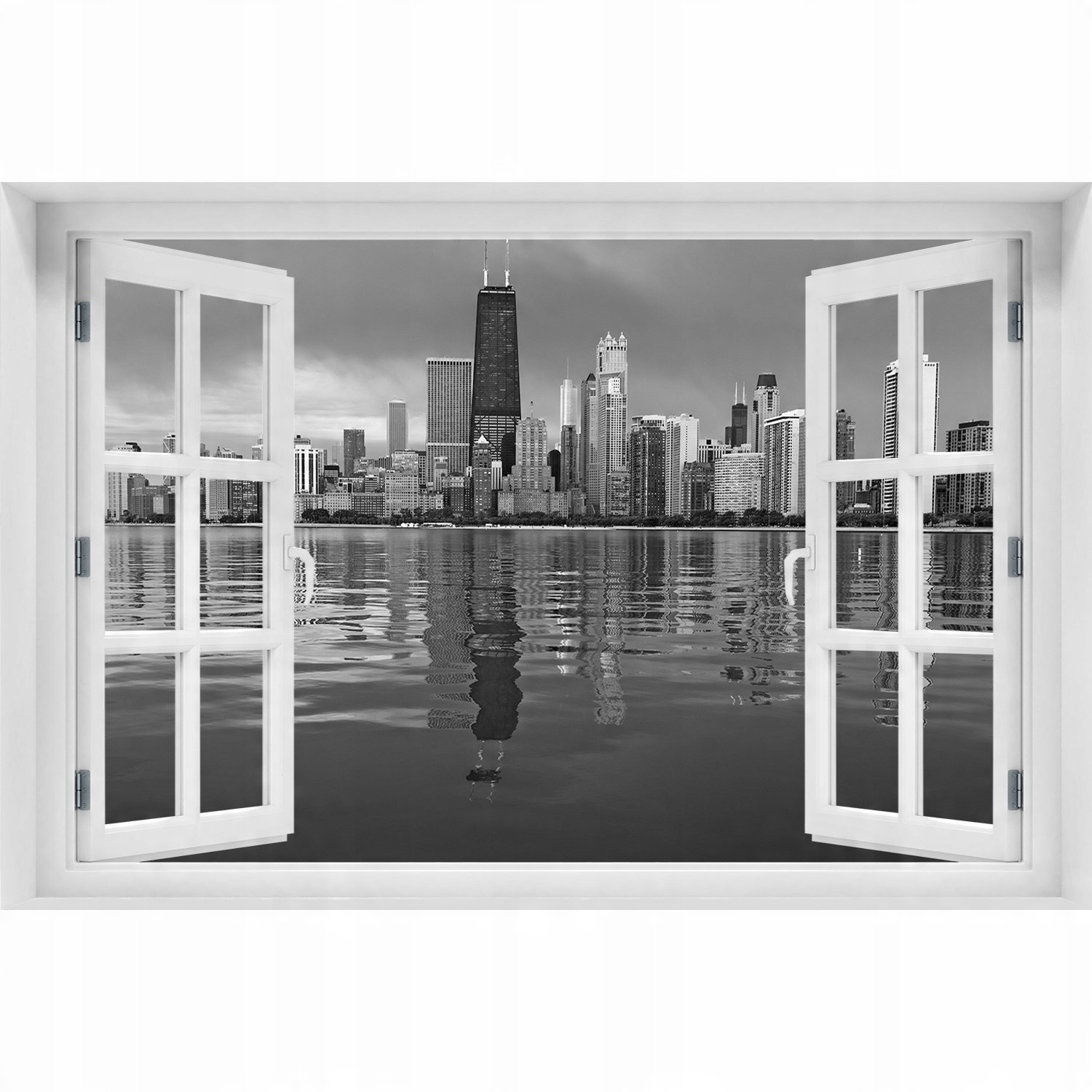 

Fotoobraz Naklejka ścienna 3D Okno Chicago
