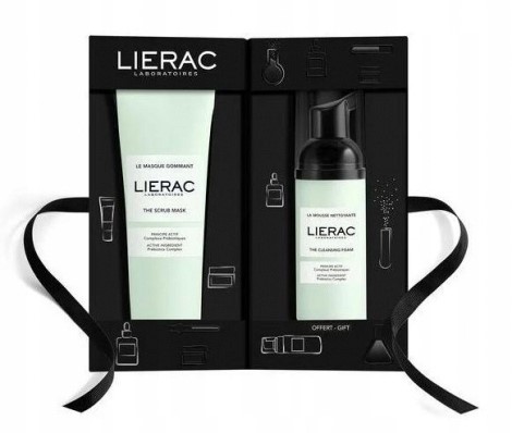 Lierac zestaw demakijaż oczyszczanie maska peelingująca 75ml pianka 50ml