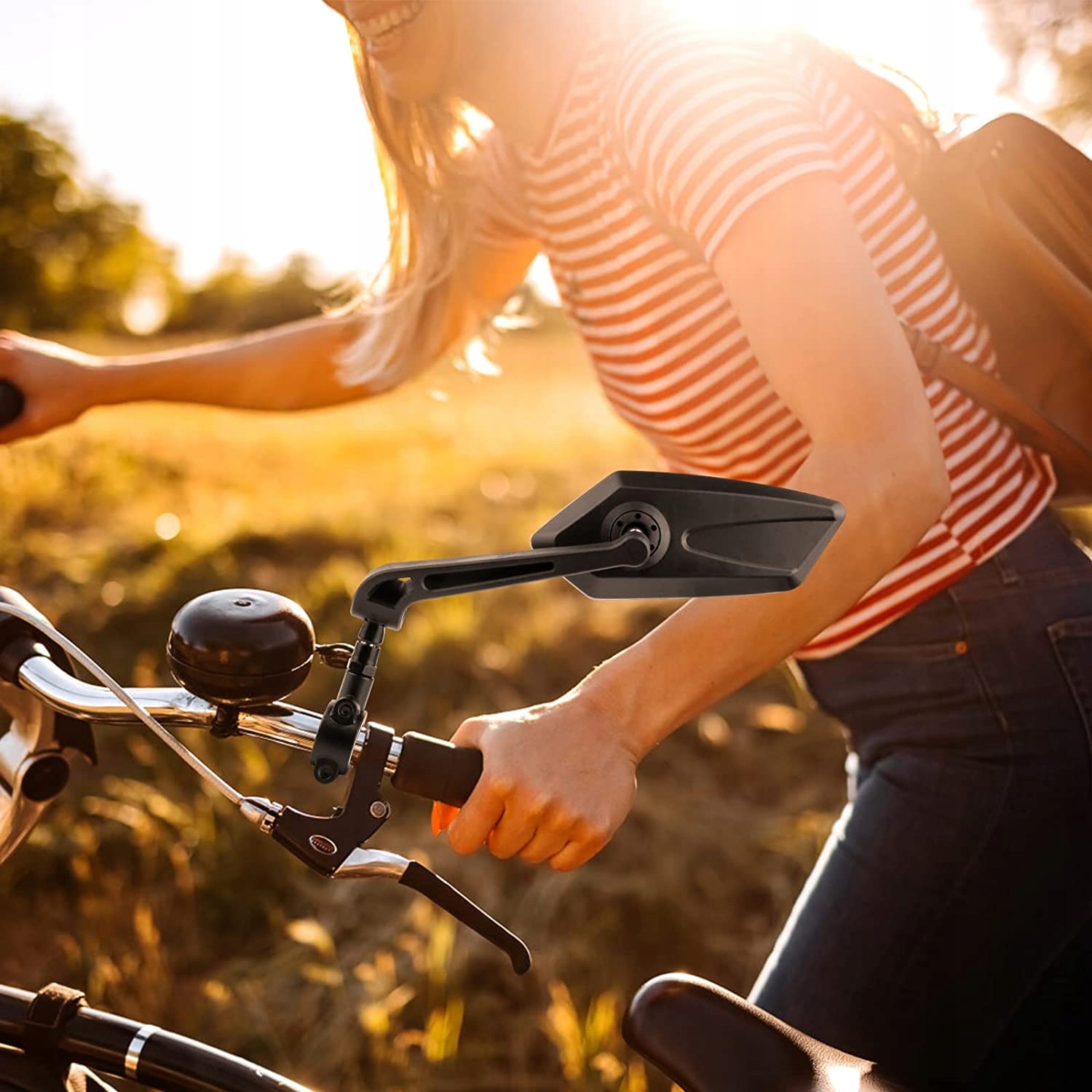 2 SZT. LUSTERKO ROWEROWE, REGULOWANE 360°, DO KIEROWNICY ROWERU 20-24 MM Waga 485 g