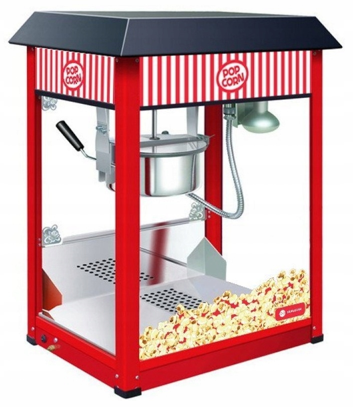 Profesionální popcornovač 1,30 kW červený Hurakan HKN-PCORN2