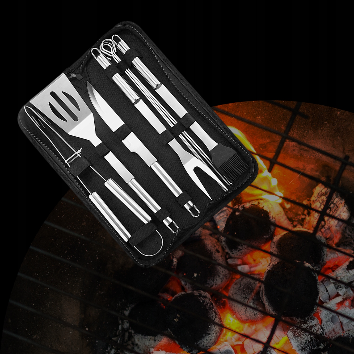 AKCESORIA PRZYBORY DO GRILLA KUCHNIA 9W1 + 4x MATA Producent DSTrade