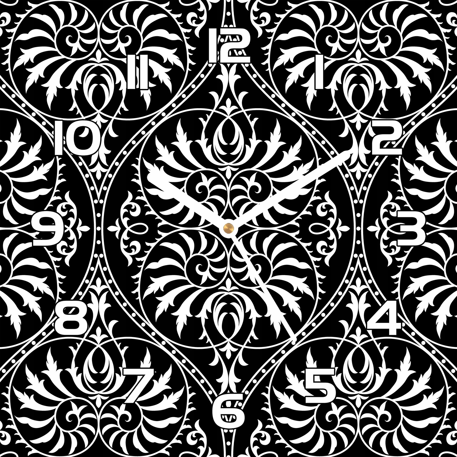 

Zegar na szkle Luksusowy staromodny ornament 30x30