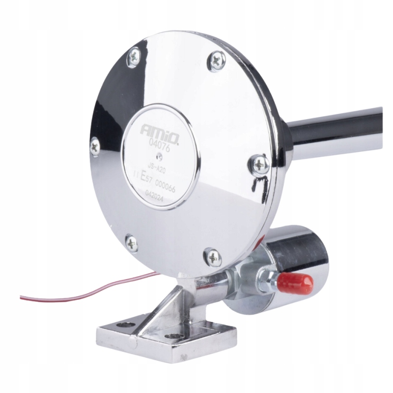 GŁOŚNY KLAKSON FANFARA SYGNAŁ DŹWIĘKOWY CHROM 64CM 12V 24V 150dB TRĄBKA Producent części Amio