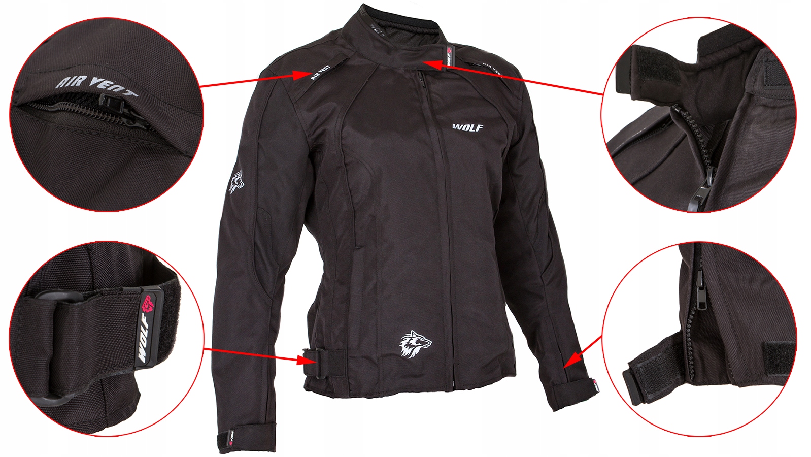 WOLF DAMSKI KOMBINEZON MOTOCYKLOWY 2 CZĘŚCIOWY 2XL Numer katalogowy producenta WO3296BLK-2XL WO32122-2XL